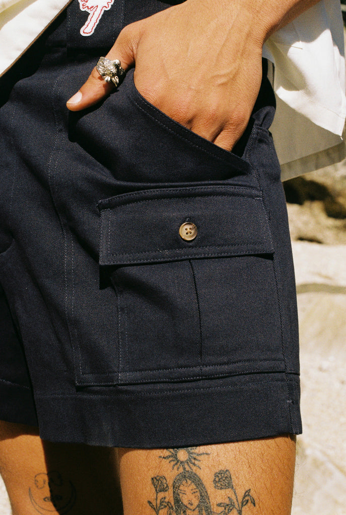 close up of hand in pocket 