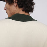 Back view of a male model in the sweater