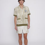‘Striper’ Swim Trunks (Green)