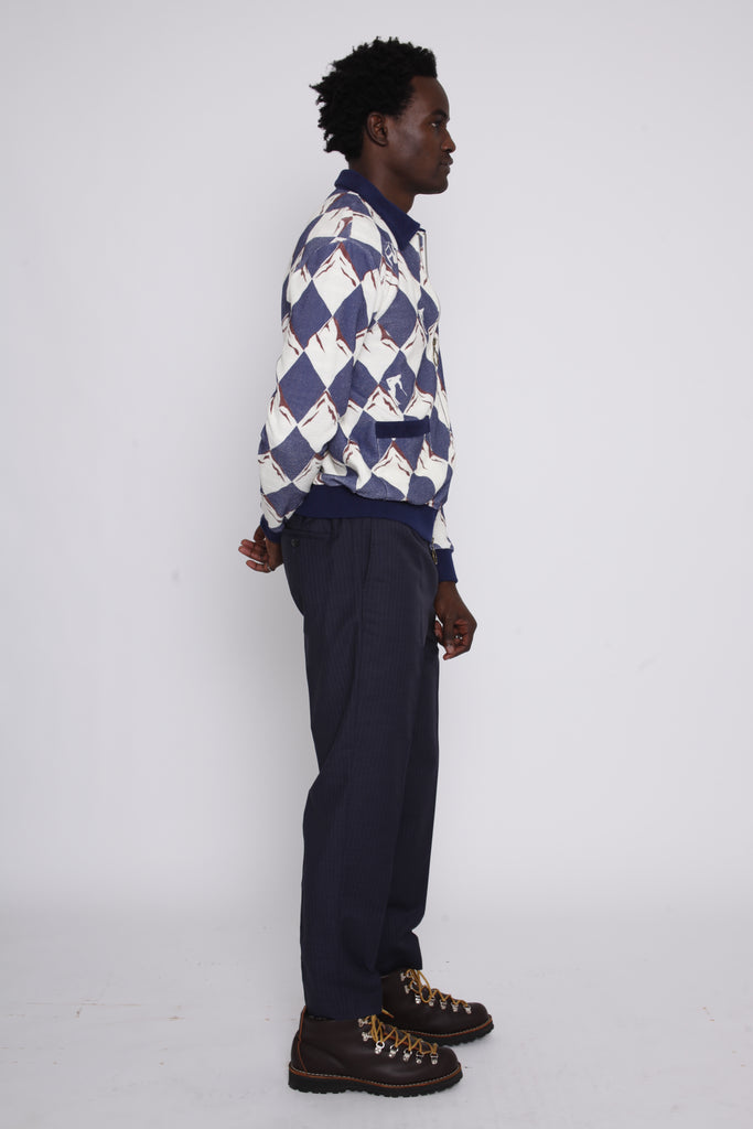 male model side view in cabana