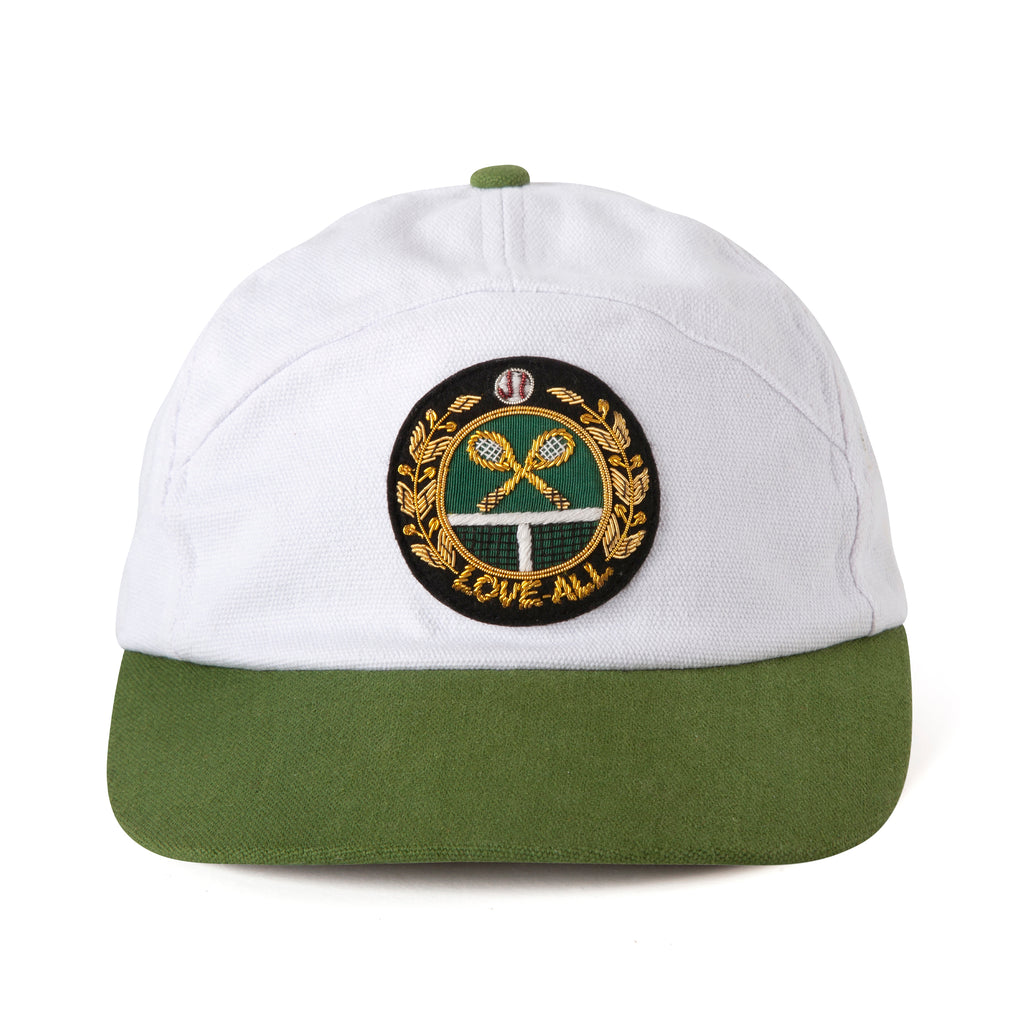green brim Love All tennis cap