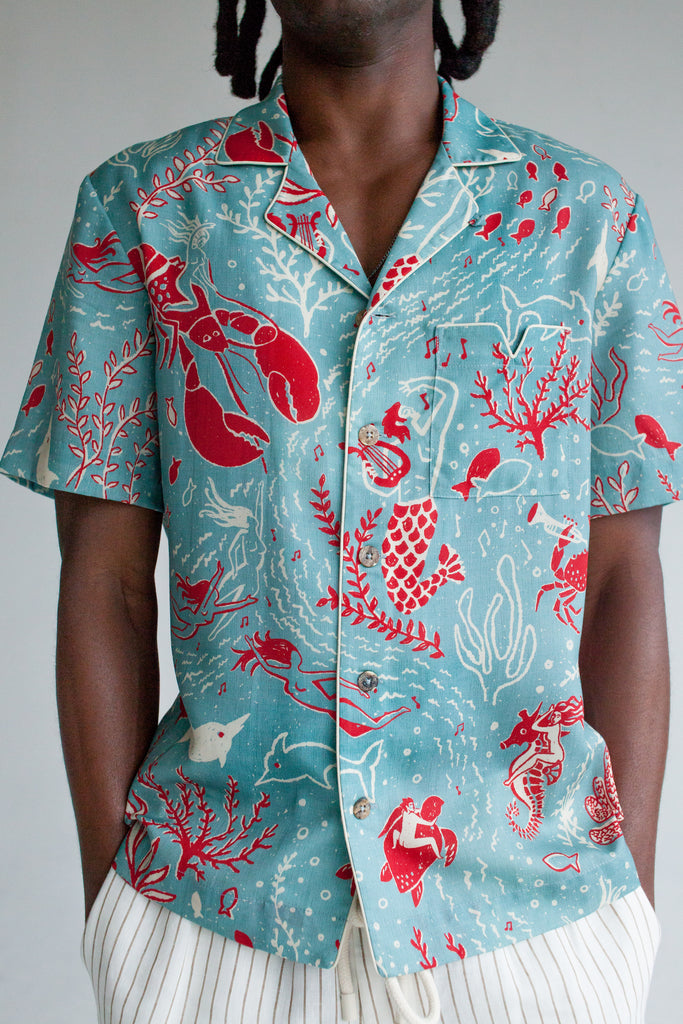 Close up of male model wearing top