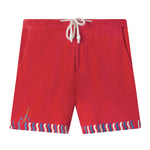 product photo of shorts zipped with rope like drawstring tied