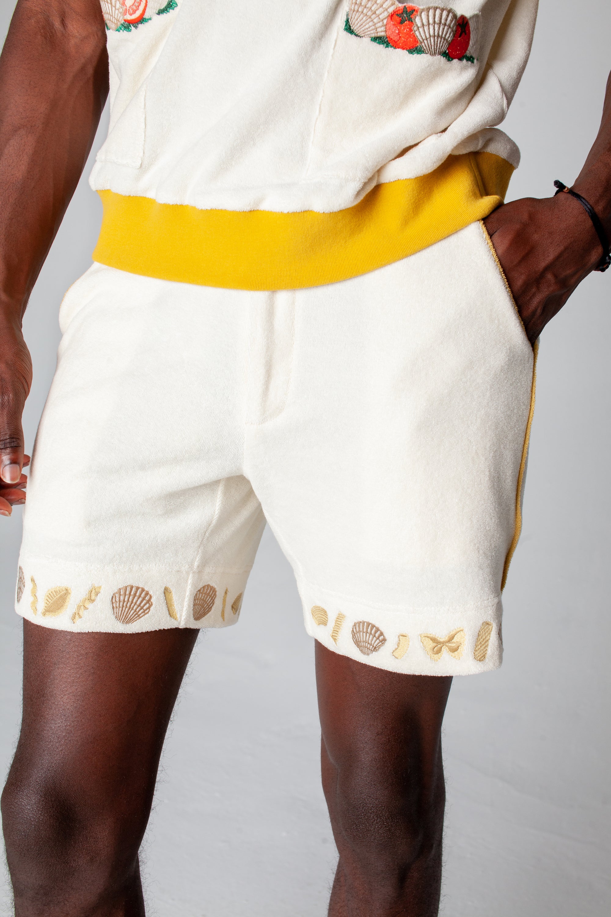 Man puts hand in pocket 